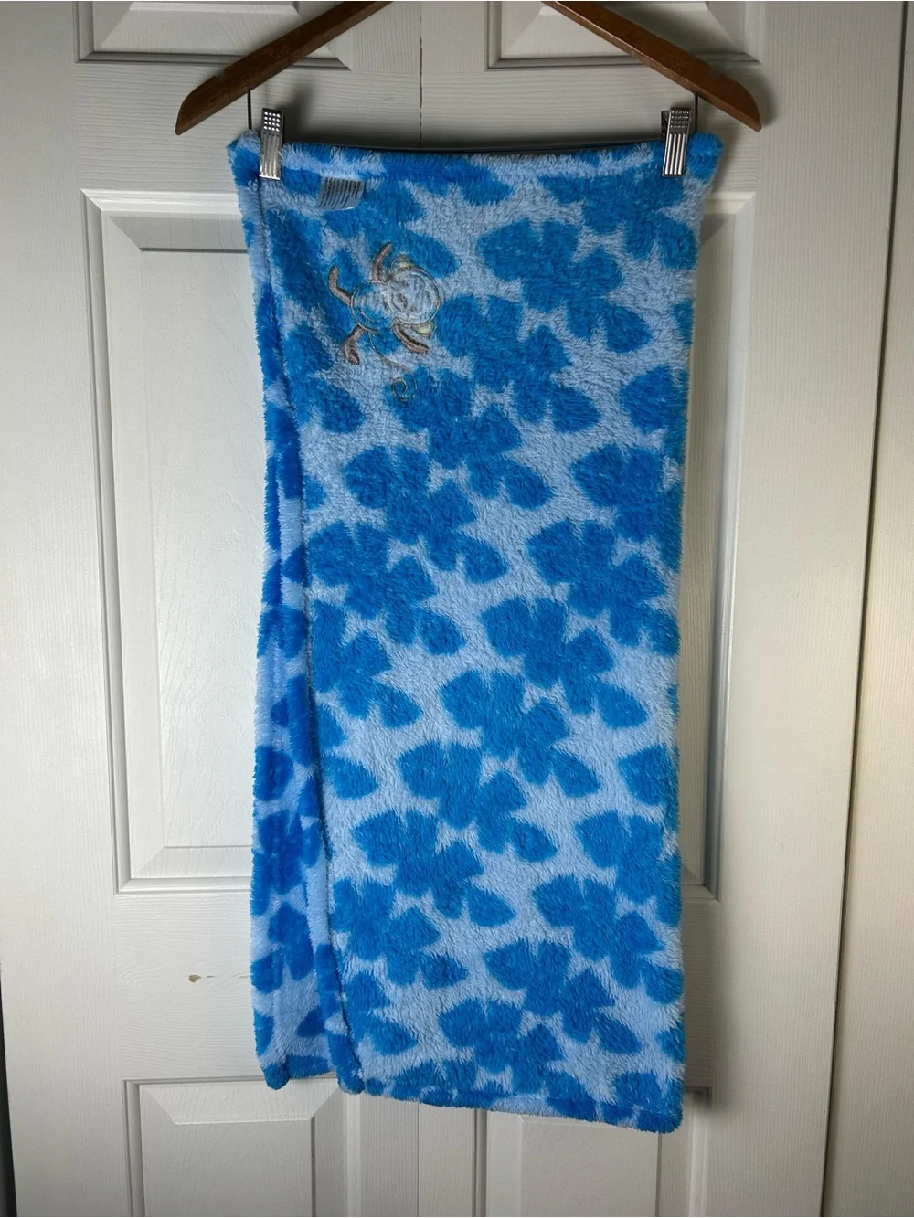 RN 67227 Blue Leaves Monkey Baby Blanket Tan Yellow Leaf Plush Security Lovey